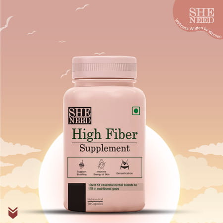 High Fiber Supplement - Supports Normal Detoxification & Better Digestive Health - 60 Capsules