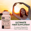 High Fiber Supplement - Supports Normal Detoxification & Better Digestive Health - 60 Capsules