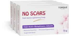 No Scars Skin Brightening Soap | Glutathione, Kojic Acid, Vitamin C E, Alpha Arbutin (75g Pack Of 3)