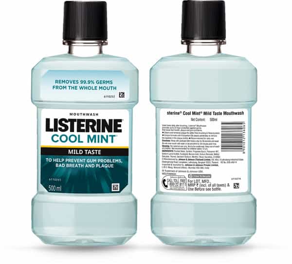 Listerine Mouthwash Coolmint Mild 500Ml
