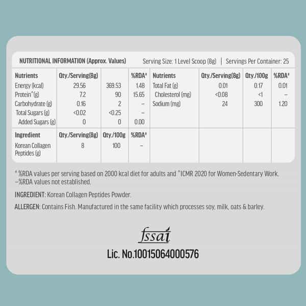 Hk Vitals Korean Marine Collagen (200G) | Unflavoured | Skin | Hair & Nail Support