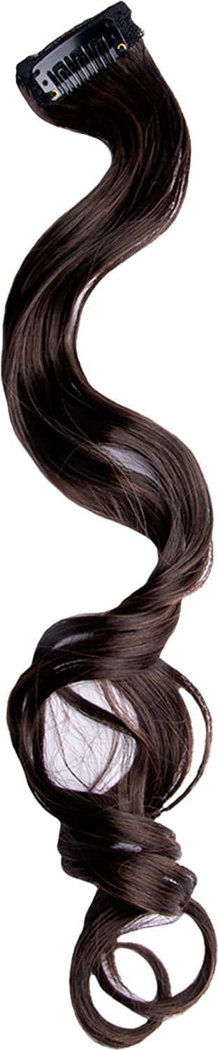 Streak Street Coffee Brown Curly Clip-On Strands