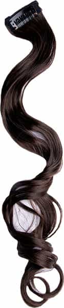 Streak Street Coffee Brown Curly Clip-On Strands