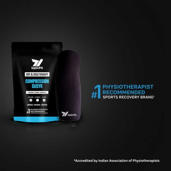 Upurfit Hot & Cold Compression Sleeve For Knees And Thighs | 360 Wearable Ice Pack For Pain Relief