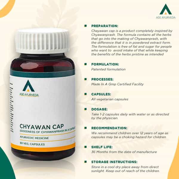 Age Ayurveda Chyawancap Goodness Of Chyawanprash In A Capsule Sugar Free (Pack Of 1) - 60 Cap