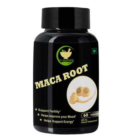 Fij Ayurveda Maca Root Extract Dietary Supplement For Stamina & Libido Booster - 60 Capsules