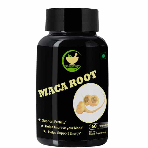 Fij Ayurveda Maca Root Extract Dietary Supplement For Stamina & Libido Booster - 60 Capsules