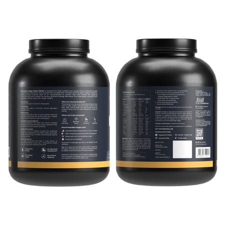 Nutrabay Gold Mega Mass Weight Gainer Vanilla Ice Cream - 2kg