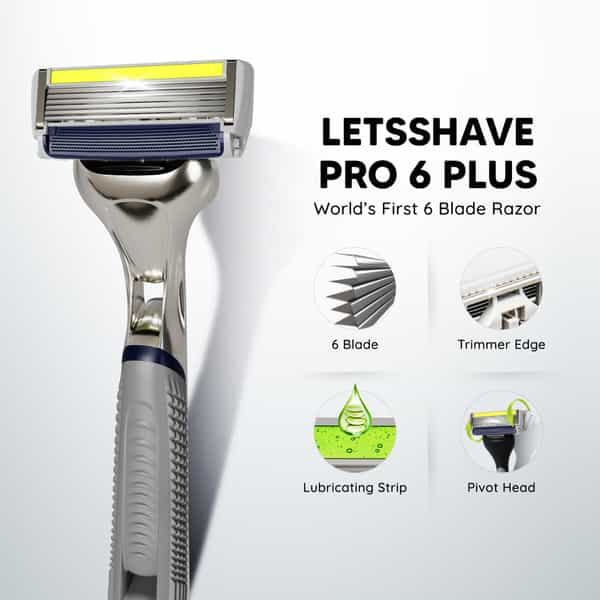 Letsshave Balls Trimmer With Shaving Razor And After Shave Balm100ml Combo For Men