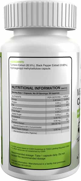 Genetic Nutrition - Mega Curcumin Plus 30 Capsules