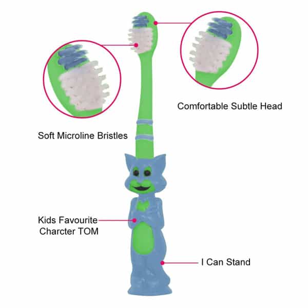 Buddsbuddy Kids Toothbrush Soft Microline Bristles For 3-5 Years 1N