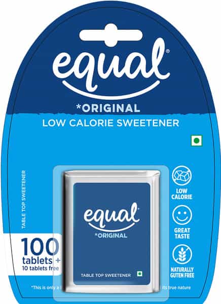 Equal Original Low Calorie Sweetener Sugar Free Low Calories Sugar Control 110 Tablets Pack Of 5