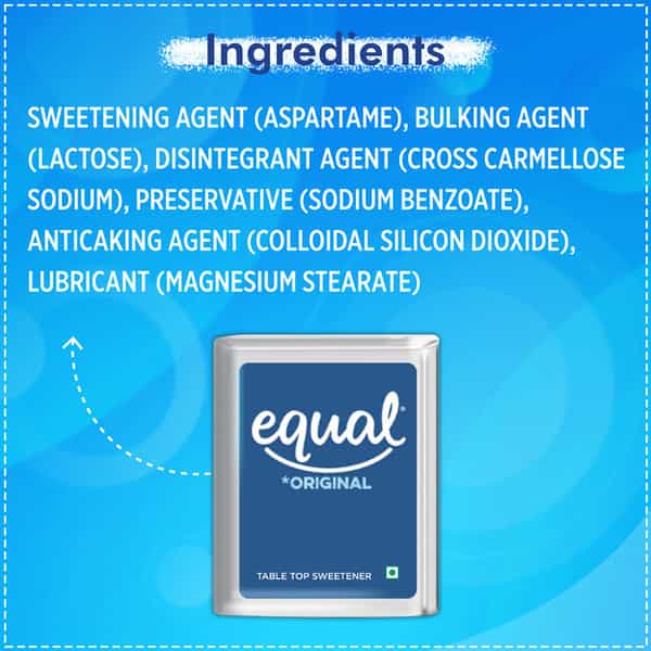 Equal Original Low Calorie Sweetener Sugar Free Low Calories Sugar Control 110 Tablets Pack Of 5