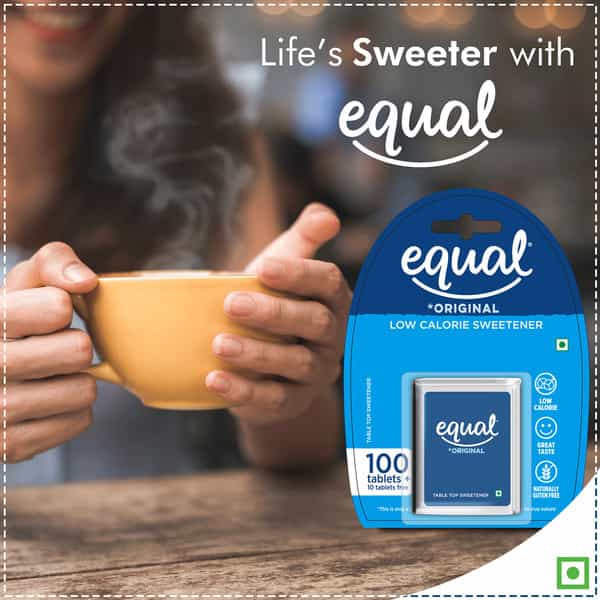 Equal Original Low Calorie Sweetener Sugar Free Low Calories Sugar Control 110 Tablets Pack Of 5