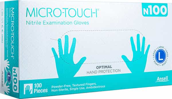 Ansell Micro Touch Nitrile N100 Multipurpose Examination Glove - Large