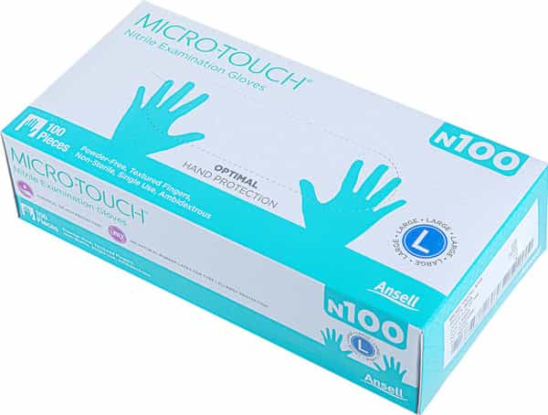 Ansell Micro Touch Nitrile N100 Multipurpose Examination Glove - Large