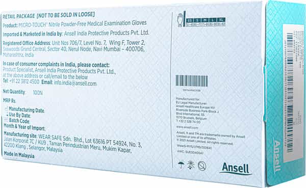 Ansell Micro Touch Nitrile N100 Multipurpose Examination Glove - Large