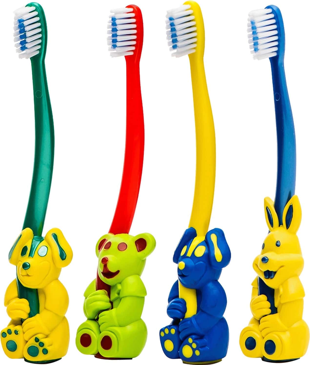 Buddsbuddy Combo Of 4 Animal Shaped Ola Kids Soft Bristles Tooth Brush 2yrs+ Multicolor