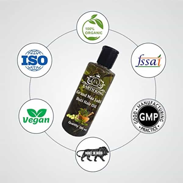 Earth King Grand Maa Jadi Buti Hair Oil For Men & Women - 200 Ml
