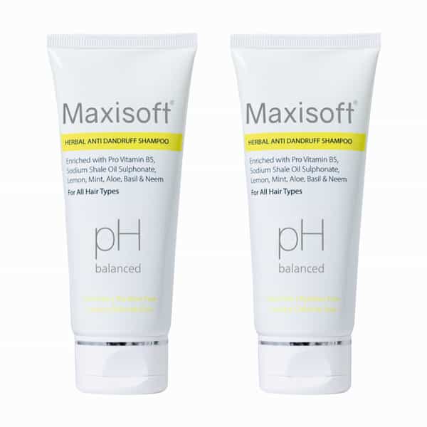 Maxisoft Herbal Anti-Dandruff Shampoo | For All Skin Types | Tube | 100 Ml | Pack Of 3