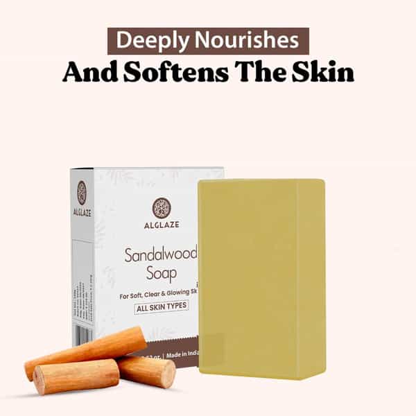 Alglaze Sandalwood Soap With Shea Butter & Jojoba Oil | 100G