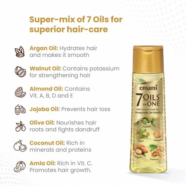 Emami 7 Oils In One Hair Oil Bottle Of 200 Ml