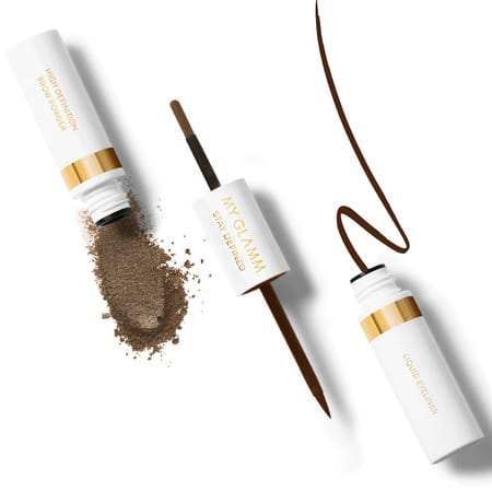 Myglamm Stay Defined Liquid Eyeliner Brow Powder-Nutmeg & Espresso