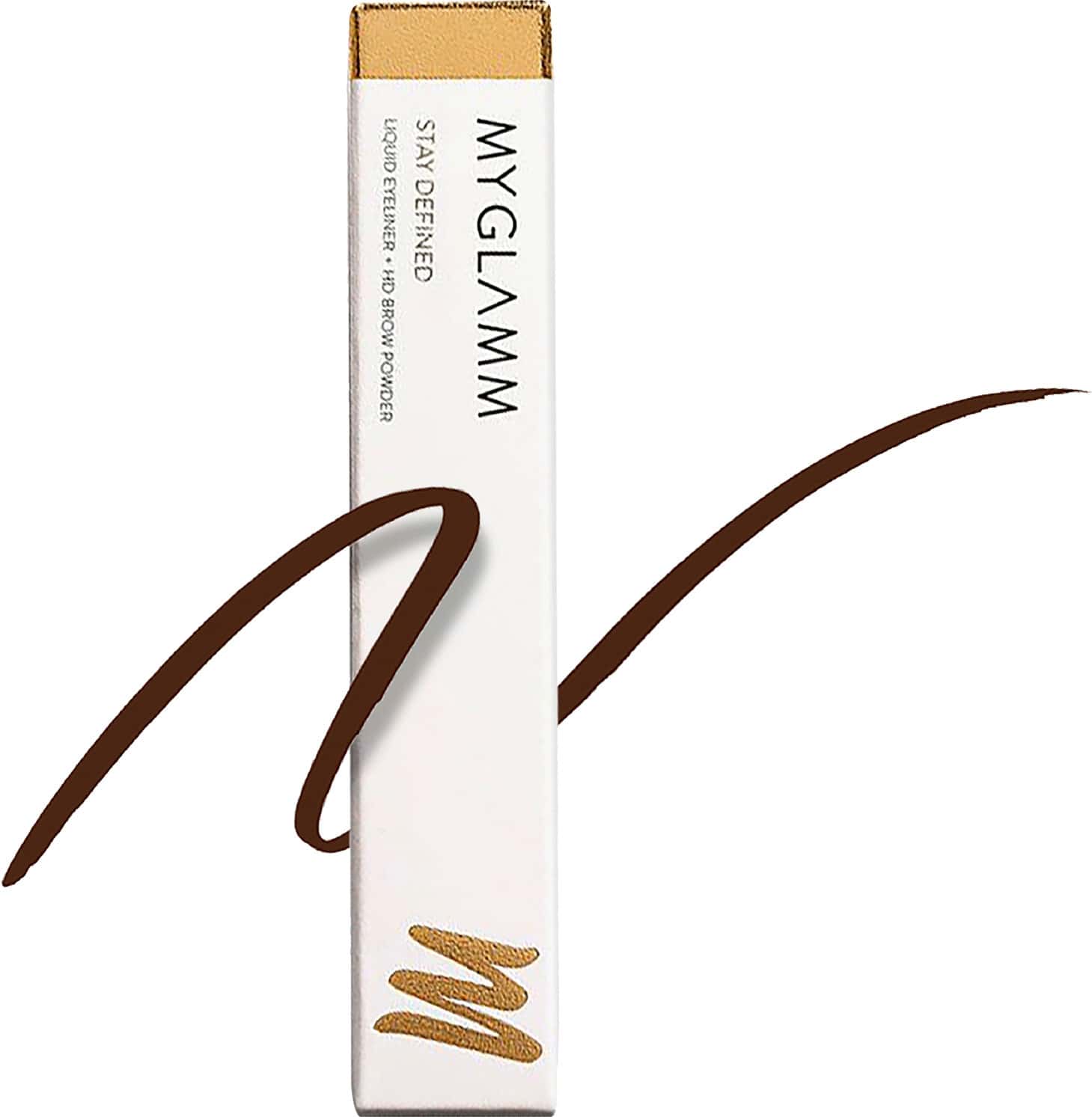 Buy MYGLAMM STAY DEFINED LIQUID EYELINER BROW POWDERNUTMEG & ESPRESSO