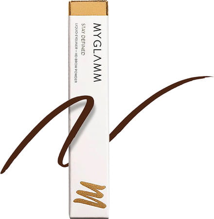 Myglamm Stay Defined Liquid Eyeliner Brow Powder-Nutmeg & Espresso