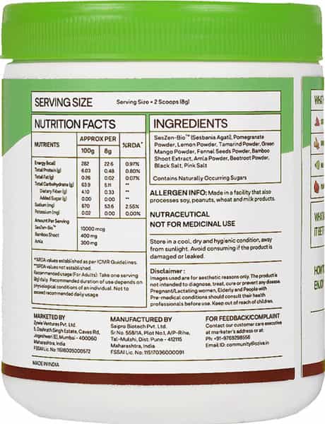 Oziva Plant Based Biotin 10000Mcg+ Biotin For Hair Growth Lemon Pack Of 1