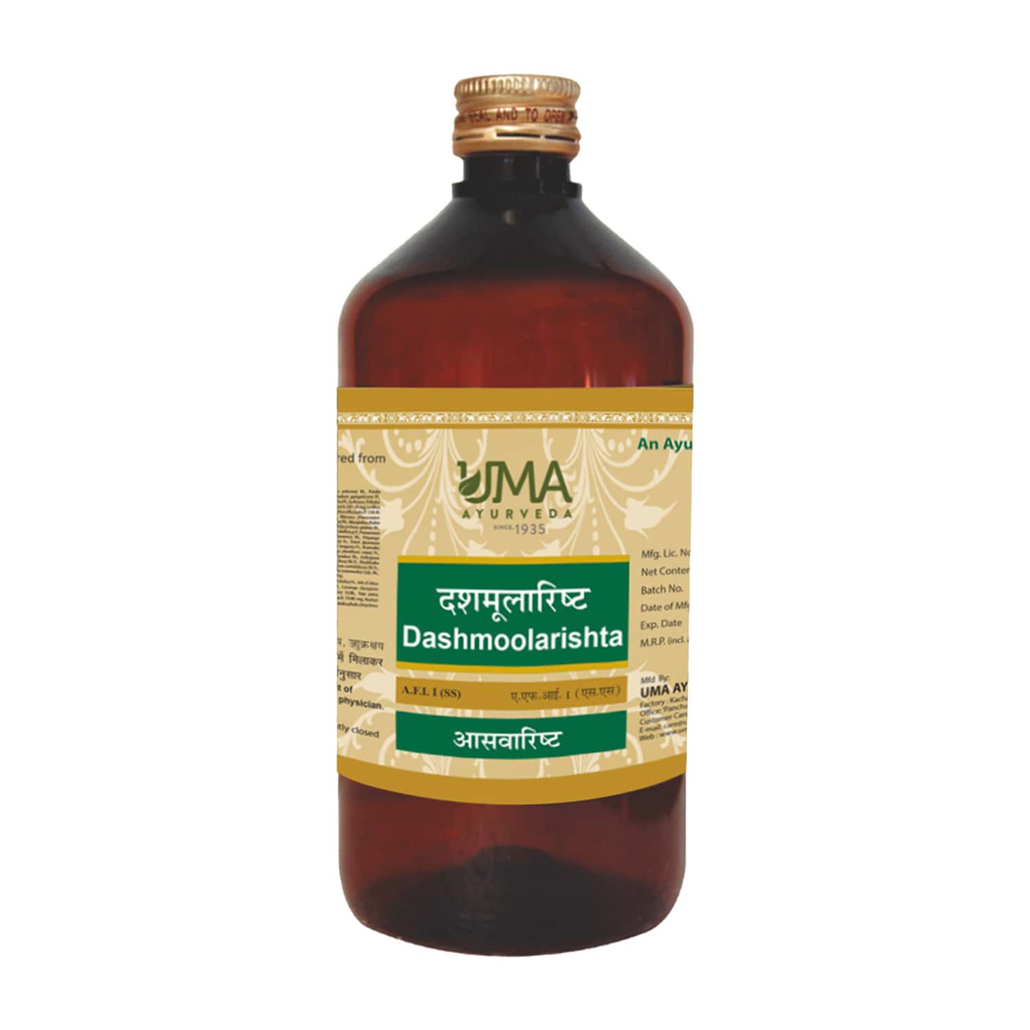 Uma Ayurveda Dasmularishta Ayurvedic Syrup 450 Ml
