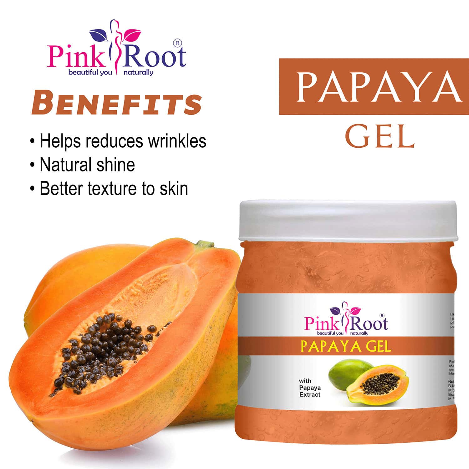 Buy PINK ROOT PAPAYA GEL WITH PAPAYA EXTRACT Online & Get Upto 60 OFF