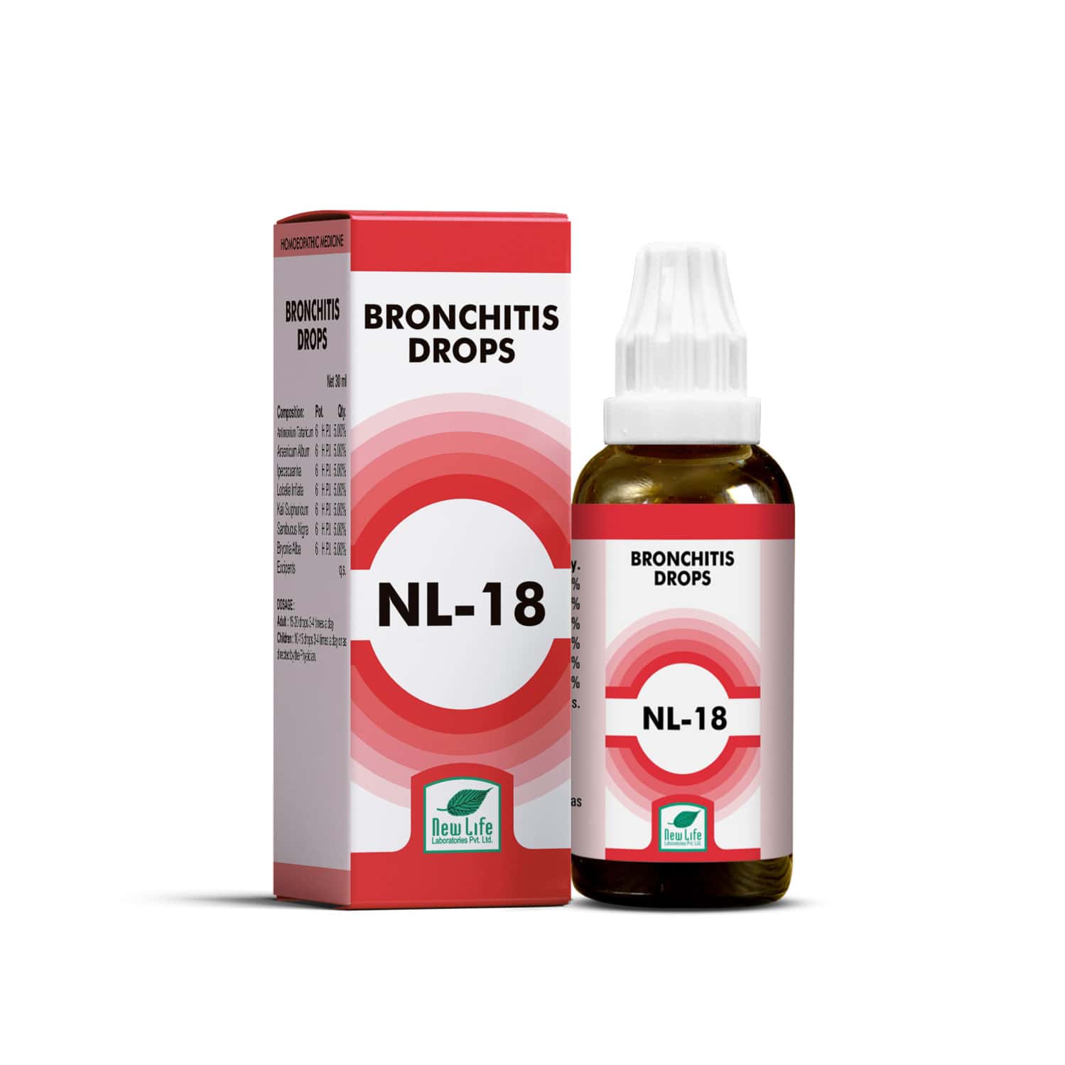New Life Nl 18 Bronchitis Drops | 30ml