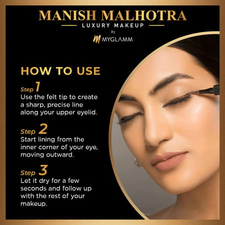 Manish Malhotra Beauty By Myglamm 24h Kajal Eyeliner-Black Diamond