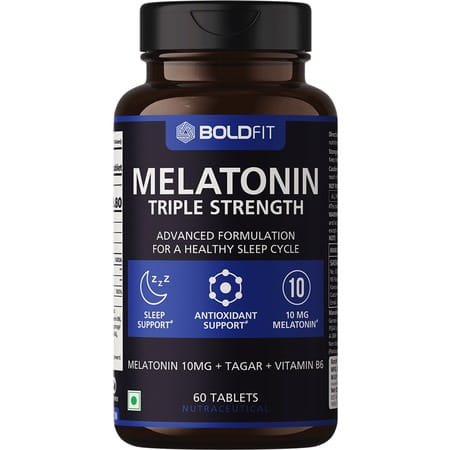 Boldfit Melatonin 10mg For Men & Women - 60 Veg Tablets