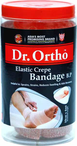 Dr Ortho Elastic Crepe Bandage 10Cm X 4Mtr