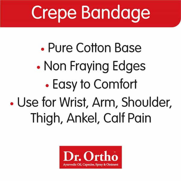 Dr Ortho Elastic Crepe Bandage 10Cm X 4Mtr
