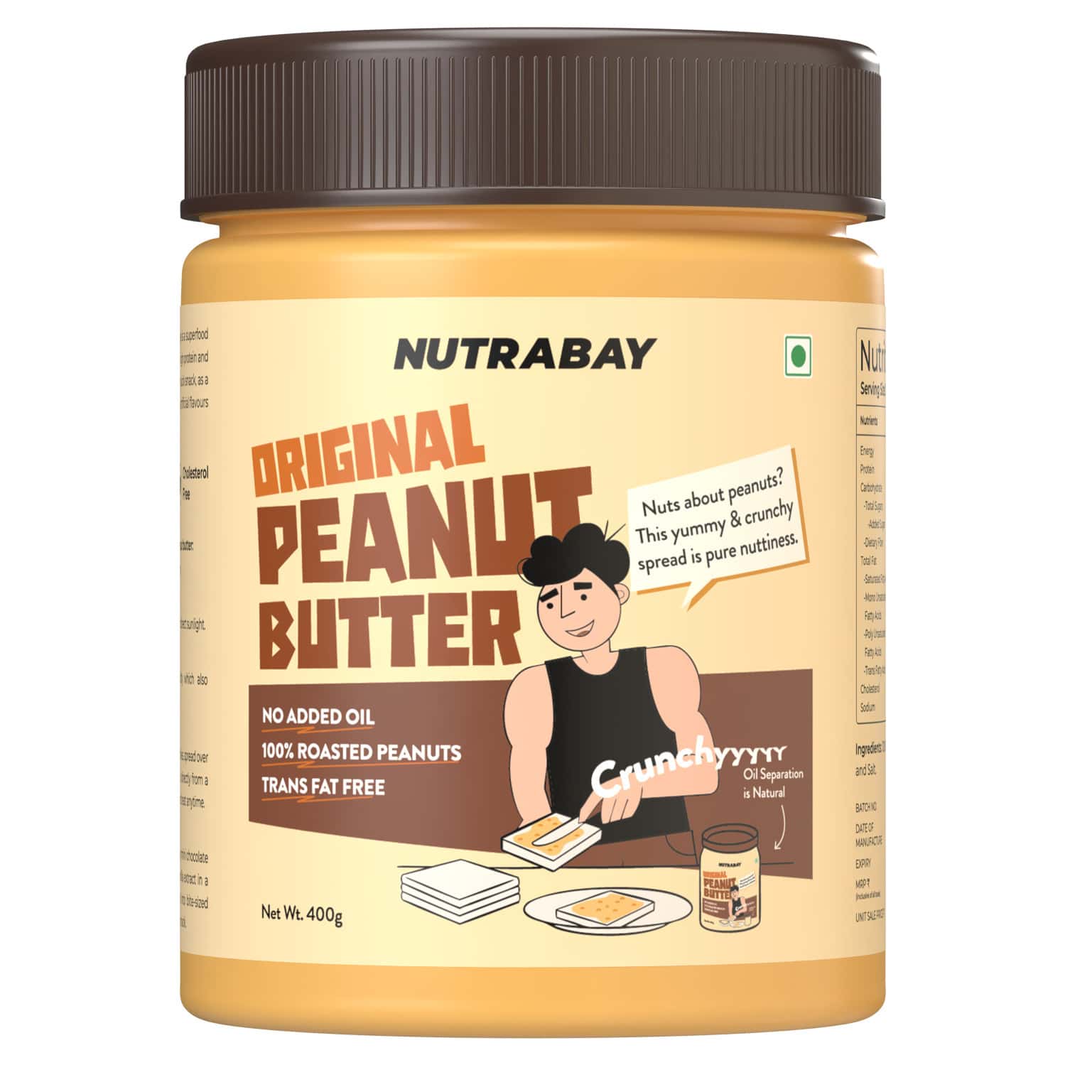 Nutrabay Foods Original Peanut Butter (crunchy) - 400g