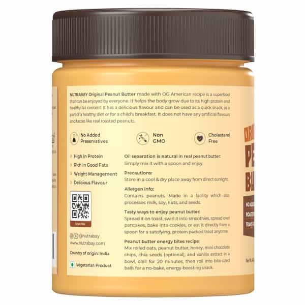 Nutrabay Foods Original Peanut Butter (Crunchy) - 400G