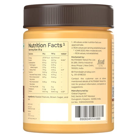 Nutrabay Foods Original Peanut Butter (Crunchy) - 400G