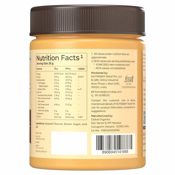 Nutrabay Foods Original Peanut Butter (Crunchy) - 400G
