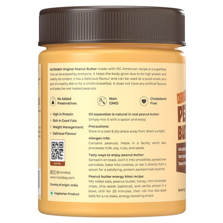 Nutrabay Foods Original Peanut Butter (Crunchy) - 400g