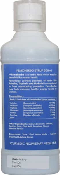 Ved Tattva Femoherbo Syrup 500Ml | Herbal Shots For Women's Health