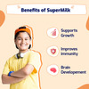 Gritzo Supermilk Overall Growth (7-12Y Boys) (Double Chocolate | 800G) & Super Gummies (Strawberry)