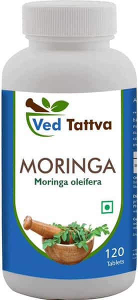Ved Tattva Moringa Leaf Extract Tablets 500Mg Tablets 120 Count Moringa Oleifera Tablets