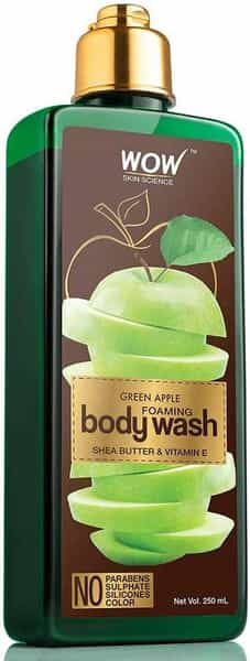 Wow Skin Science Green Apple Foaming Body Wash - No Parabens | Sulphate | Silicones & Color - 250Ml