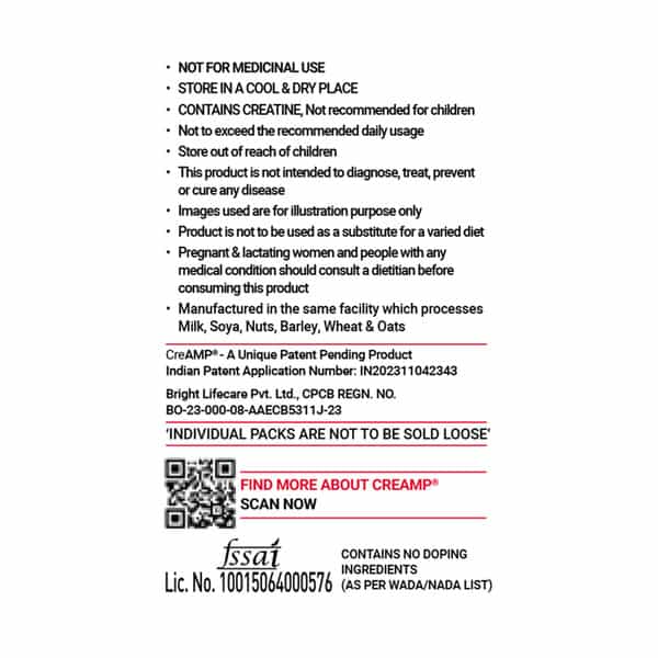 Muscleblaze Micronised Creatine Monohydrate Creamp Powder | Candy Rush | 7 Sachets (4G Each)