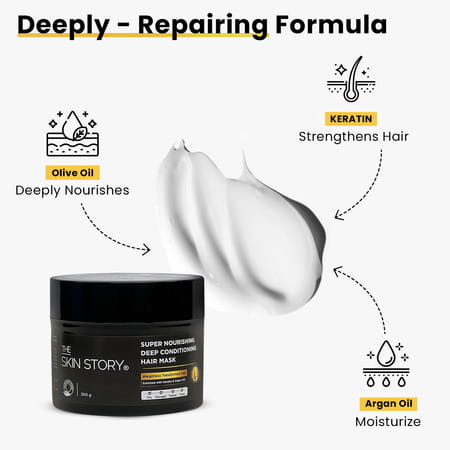 The Skin Story Nourishing And Moisturising Hair Mask Reduces Breakage & Frizz 100G
