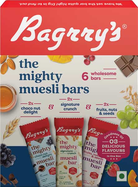 Bagrry's Assorted / Variety Pack 6 Bars - Box - Goodness Of 3 Delicious Flavour