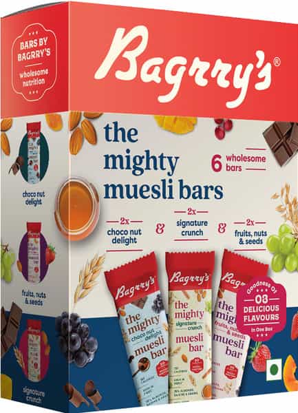 Bagrry's Assorted / Variety Pack 6 Bars - Box - Goodness Of 3 Delicious Flavour